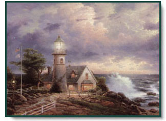 Thomas Kinkade - A Light in the Storm