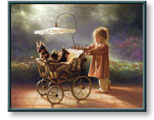 Greg Olsen art print: I Love New Yorkies